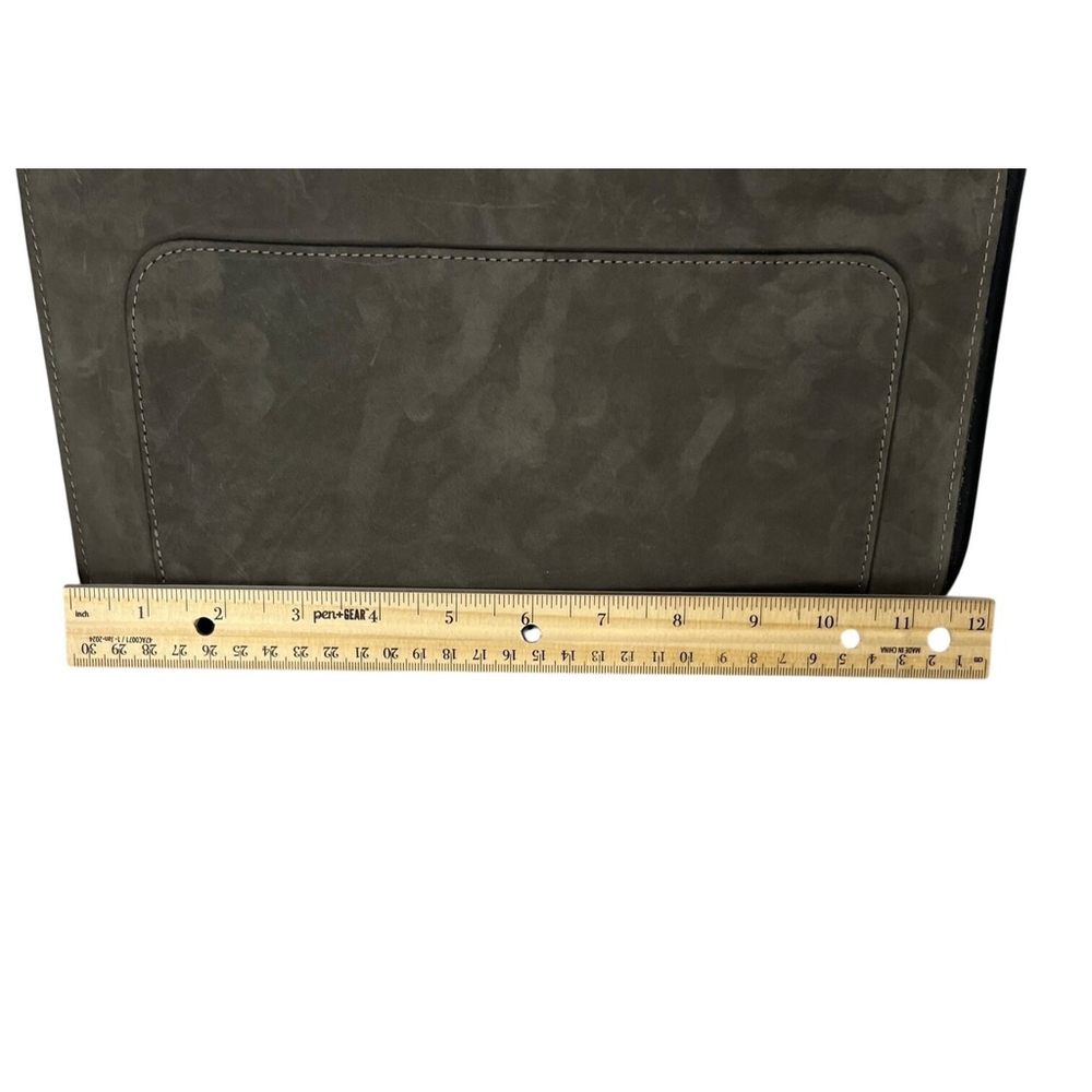 Graf Lantz Gray Suede 12 in Wristlet Clutch Purse - Picture 3 of 5